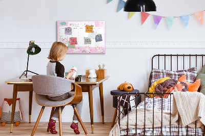 Dry erase magnetic board Weekly planner for children