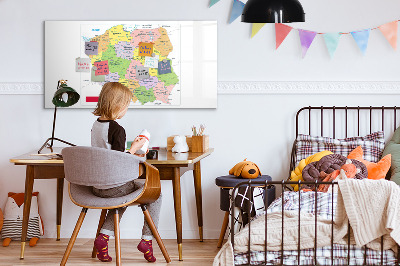 Dry erase magnetic board Map of Poland