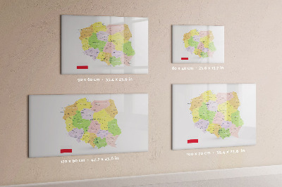 Magnetic dry erase board Map of Poland