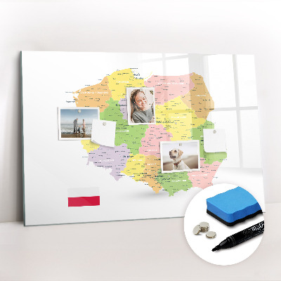 Magnetic drawing board Map of Poland