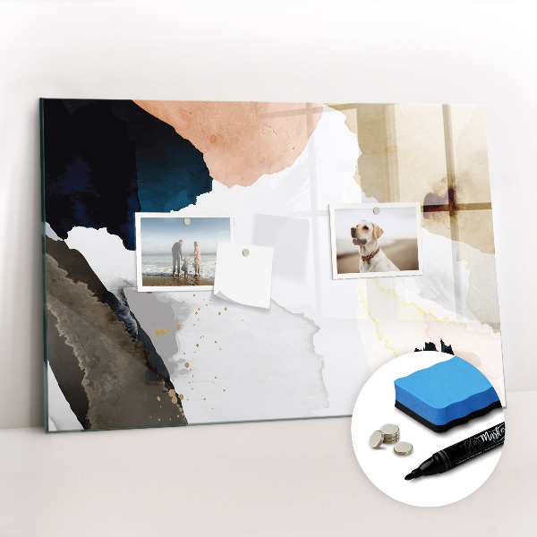 Magnetic dry erase board Spots abstract