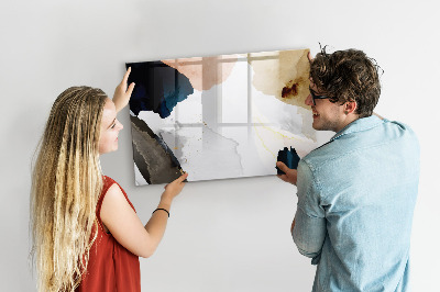 Magnetic dry erase board Spots abstract