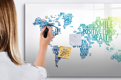 Dry erase magnetic board Map of nice words