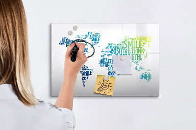 Dry erase magnetic board Map of nice words