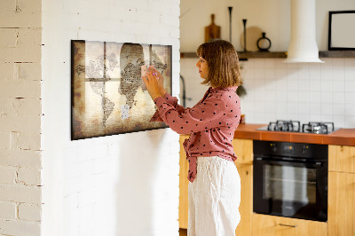 Magnetic board for drawing Old World Map