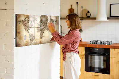 Magnetic board for drawing Old World Map