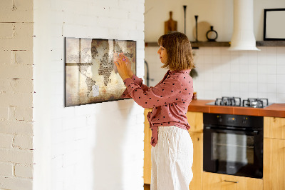 Magnetic board for drawing Old World Map