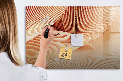 Dry erase magnetic board Waves abstract pattern