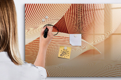 Dry erase magnetic board Waves abstract pattern