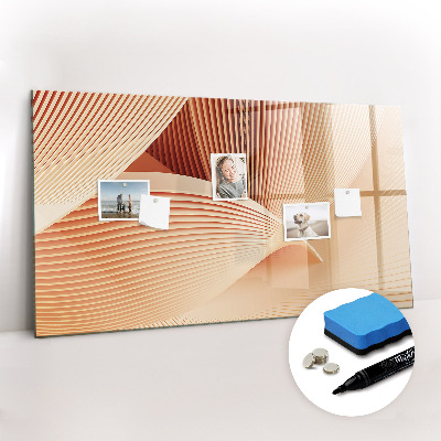 Dry erase magnetic board Waves abstract pattern