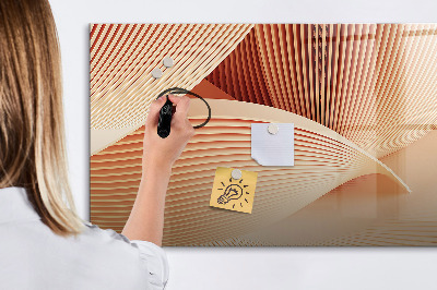 Dry erase magnetic board Waves abstract pattern