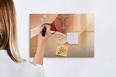 Dry erase magnetic board Waves abstract pattern
