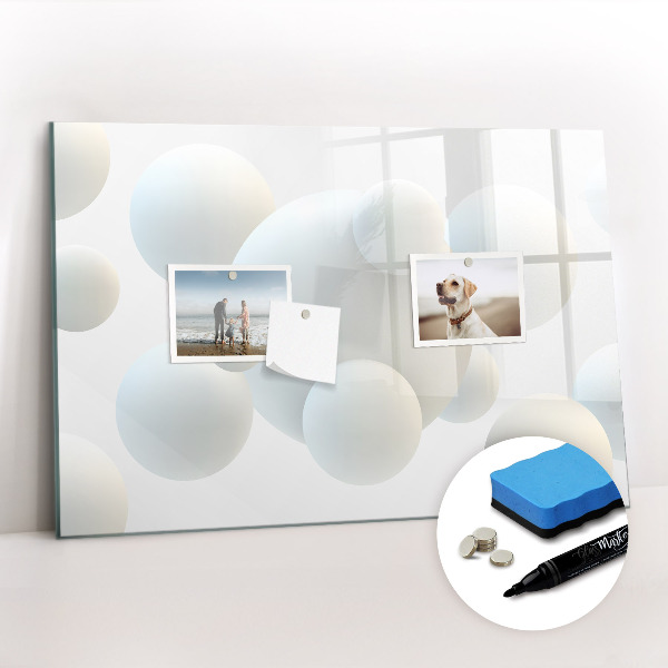 Dry erase magnetic board Balls abstract