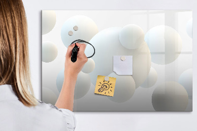 Dry erase magnetic board Balls abstract