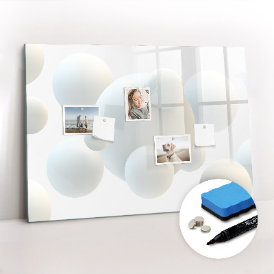 Dry erase magnetic board Balls abstract