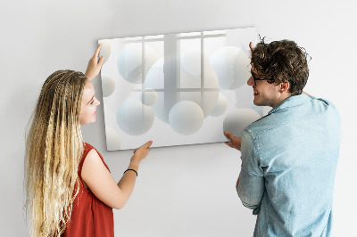 Dry erase magnetic board Balls abstract