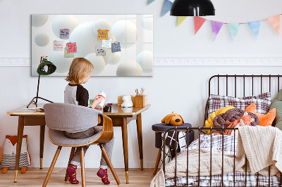 Dry erase magnetic board Balls abstract