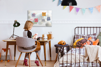 Dry erase magnetic board Balls abstract