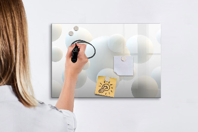 Dry erase magnetic board Balls abstract