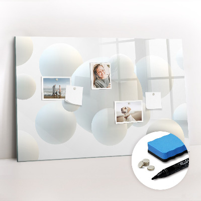 Dry erase magnetic board Balls abstract