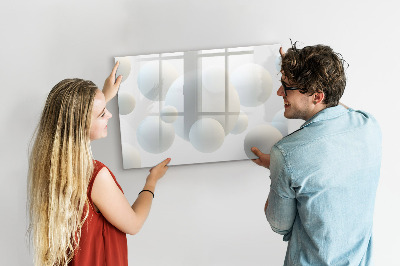 Dry erase magnetic board Balls abstract