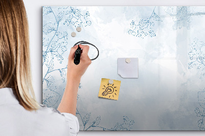 Magnetic dry erase board Plant sketch