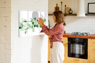 Dry erase magnetic board Plant branch