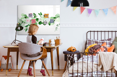 Dry erase magnetic board Plant branch