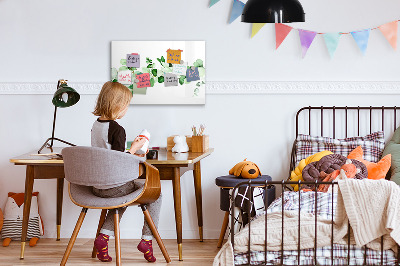 Dry erase magnetic board Plant branch