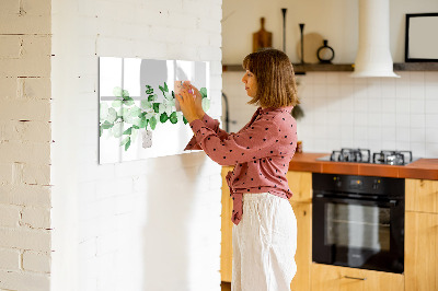 Dry erase magnetic board Plant branch