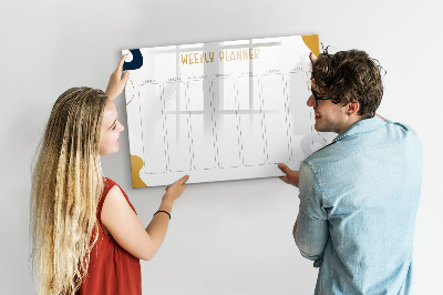 Magnetic dry erase board Weekly planner