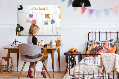 Magnetic dry erase board Weekly planner