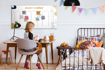 Magnetic dry erase board Weekly planner