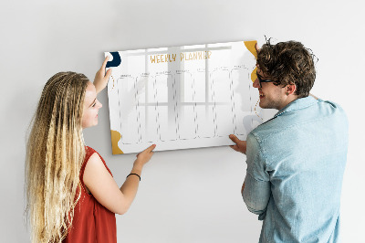 Magnetic dry erase board Weekly planner