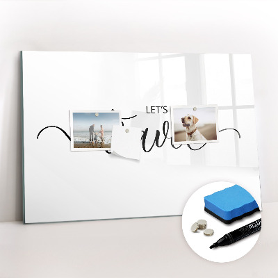 Magnetic dry erase board Inscription travel
