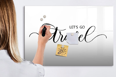 Magnetic dry erase board Inscription travel