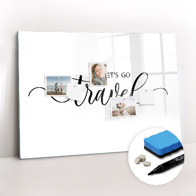 Magnetic dry erase board Inscription travel
