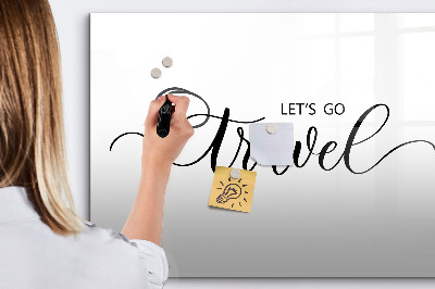 Magnetic dry erase board Inscription travel