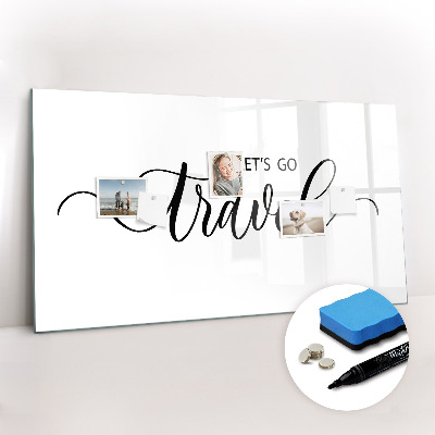 Magnetic dry erase board Inscription travel