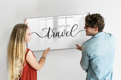 Magnetic dry erase board Inscription travel
