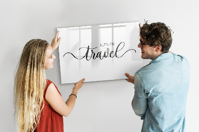 Magnetic dry erase board Inscription travel