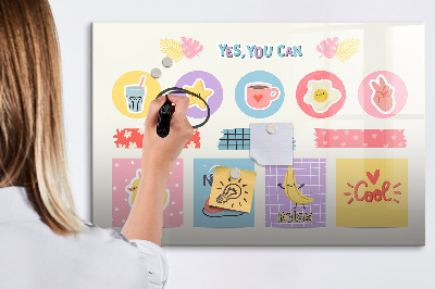 Dry erase magnetic board School planner
