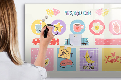 Dry erase magnetic board School planner