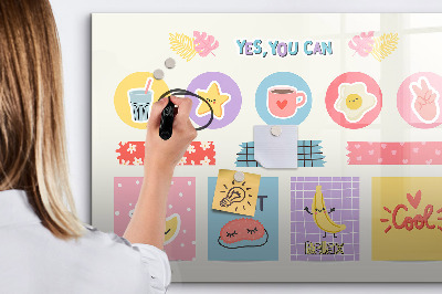 Magnetic drawing board School planner