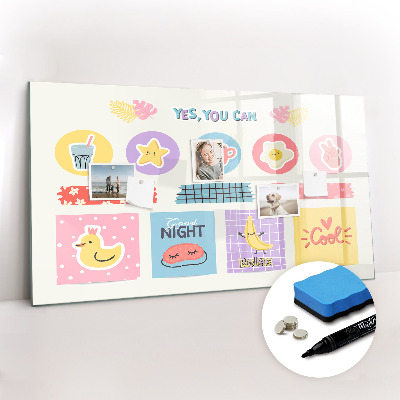 Dry erase magnetic board School planner