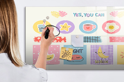 Dry erase magnetic board School planner