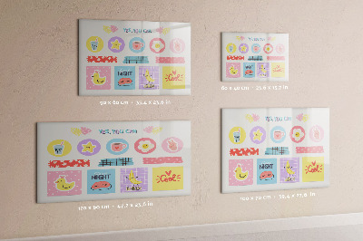 Dry erase magnetic board School planner