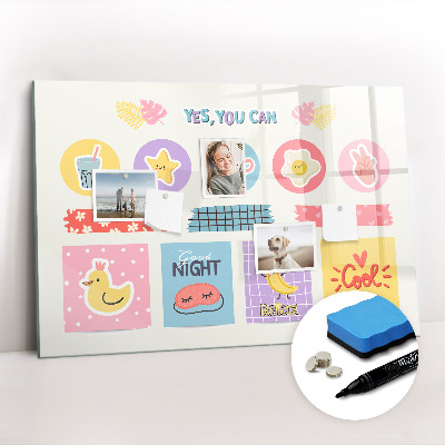 Dry erase magnetic board School planner