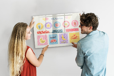 Dry erase magnetic board School planner