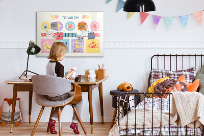 Magnetic drawing board School planner